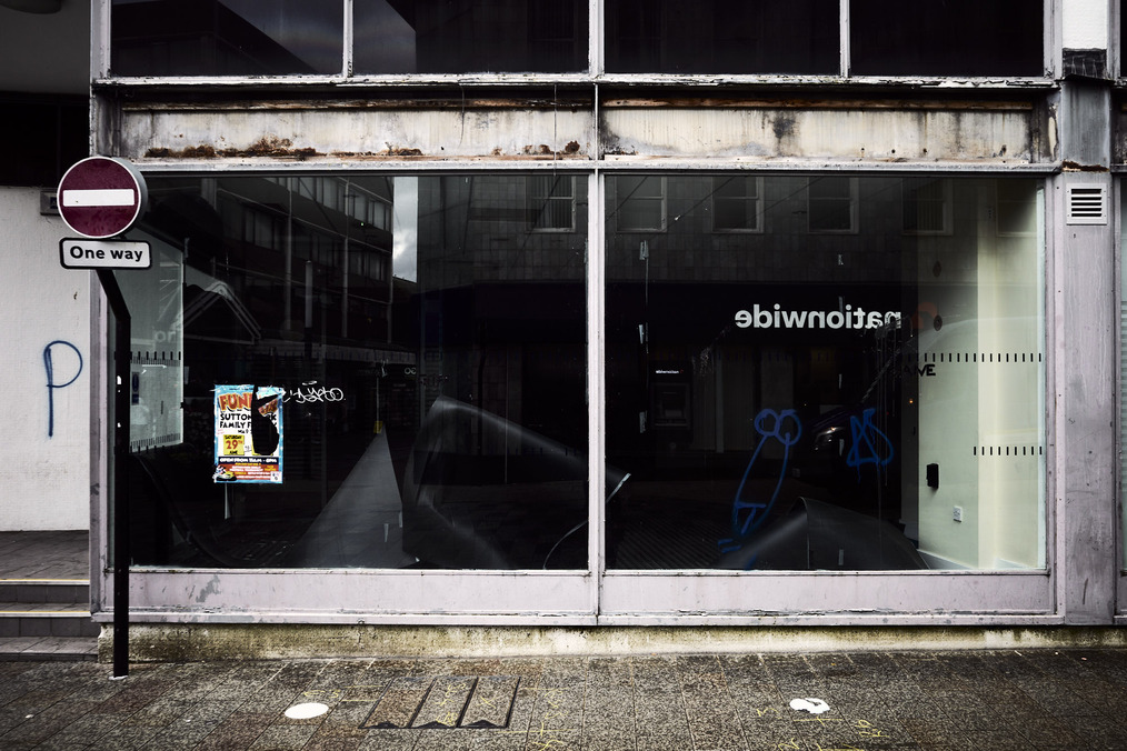disused shop in a northern town
